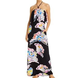 Trina Turk S Seychelles Maxi Dress Swim Cover Up Built In Bra Resort Wear